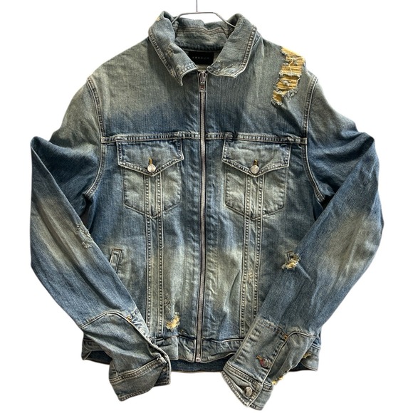 Other - Men's Phenom Los Angeles Distressed Denim Jacket Size Medium/Large